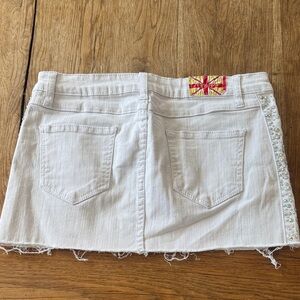 Machine White Mini Skirt